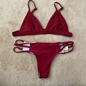 ZAFUL Red Swimsuit Set